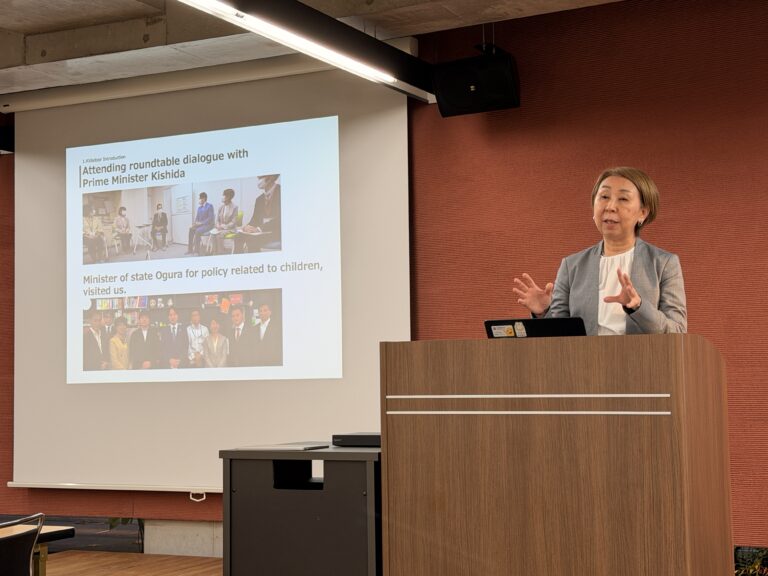Chairperson of NPO KidsDoor Presents to LUJ Postgraduate Students